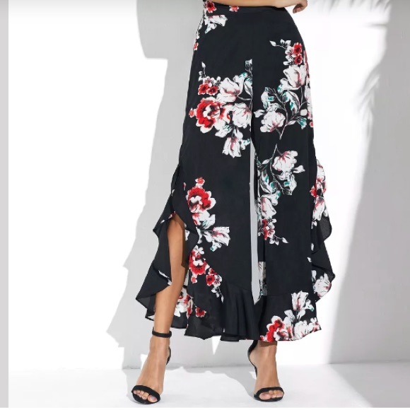 Floral High waist wide leg pants - Picture 2 of 3